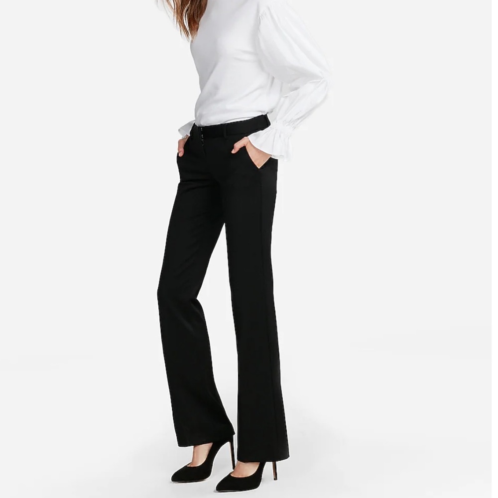 Express low rise straight flare columnist black 00L / Tall